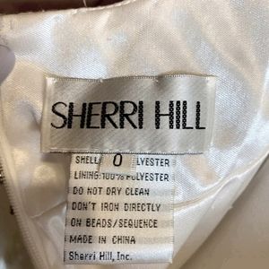 Sherri Hill ivory backless dress size 0